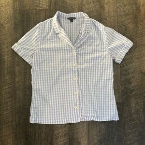 Brooks Brothers Light Blue and Pink Plaid pajama Shirt